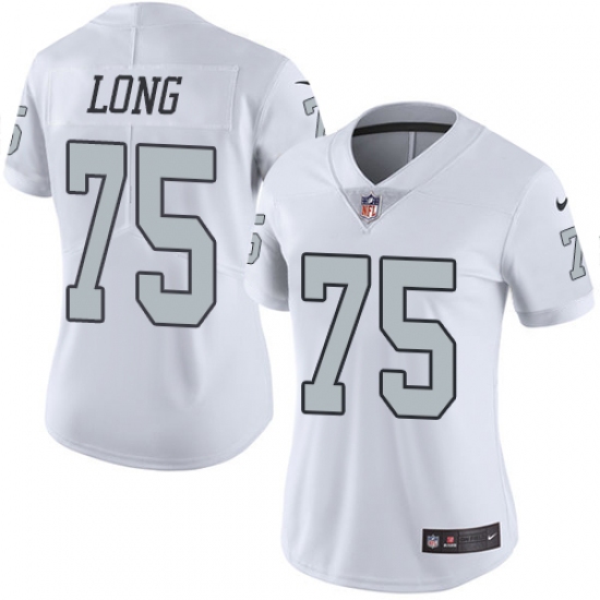 Women's Nike Oakland Raiders #75 Howie Long Limited White Rush Vapor Untouchable NFL Jersey