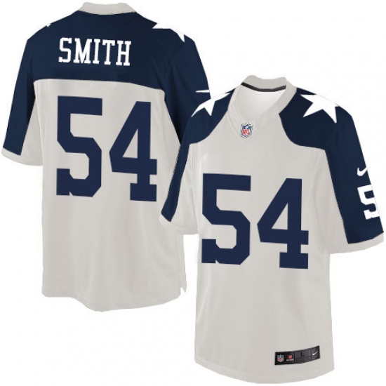 Men's Nike Dallas Cowboys #54 Jaylon Smith Limited White Throwback Alternate NFL Jersey - Ujersey