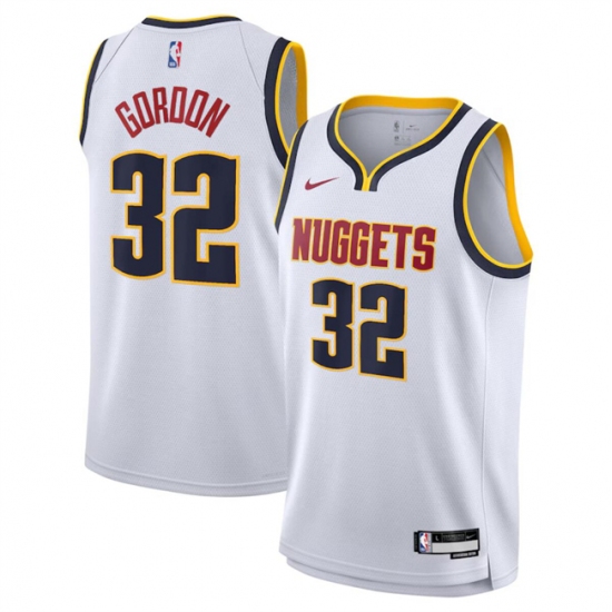 Men's Denver Nuggets #32 Aaron Gordon White 2024 Association Edition Stitched Basketball Jersey - Ujersey
