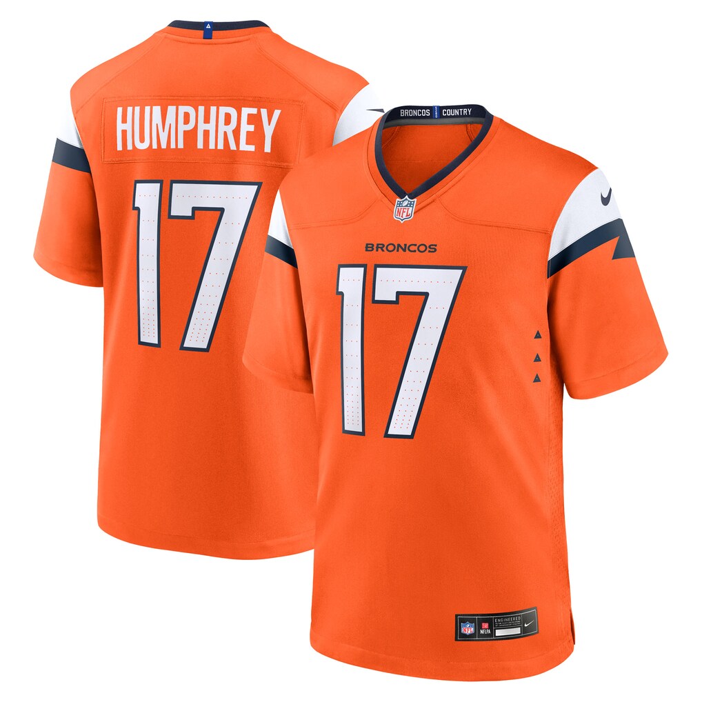 Men's Denver Broncos Lil'Jordan Humphrey Nike Orange Team Game Jersey - SUjersey01