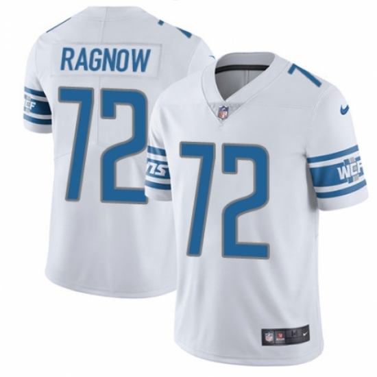 Men's Nike Detroit Lions #72 Frank Ragnow White Vapor Untouchable Limited Player NFL Jersey - Ujersey