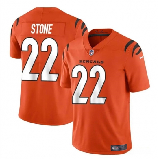 Men's Cincinnati Bengals #22 Geno Stone Orange Vapor Untouchable Limited Football Stitched Jersey - Ujersey