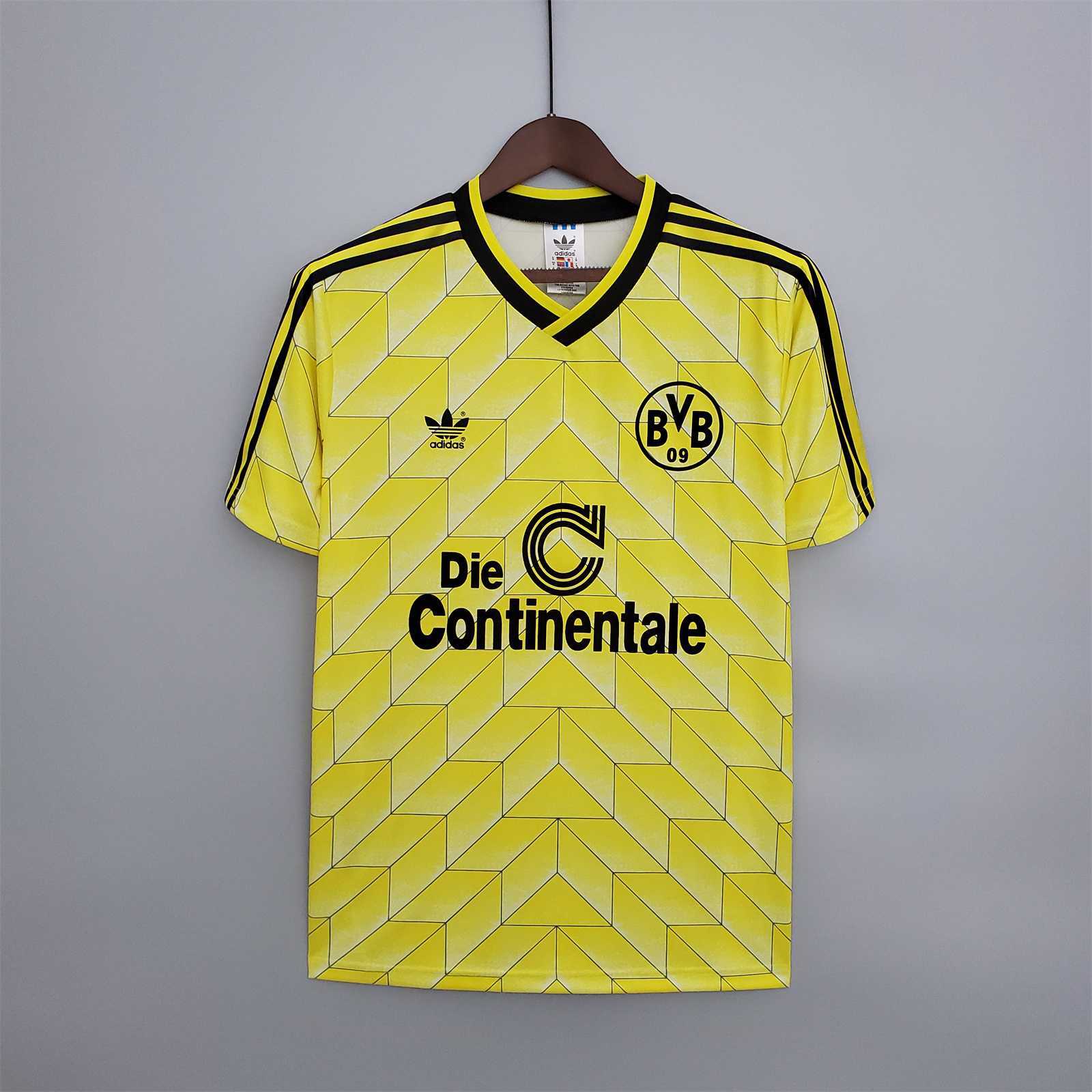 Borussia Dortmund Retro Jersey Home Soccer Shirt 1988-89 - Ujersey NHL