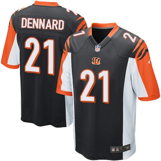 Men's Nike Cincinnati Bengals #21 Darqueze Dennard Game Black Team Color NFL Jersey - Ujersey