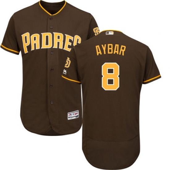 San Diego Padres #8 Erick Aybar Brown Flexbase Authentic Collection Stitched MLB Jersey - Ujersey