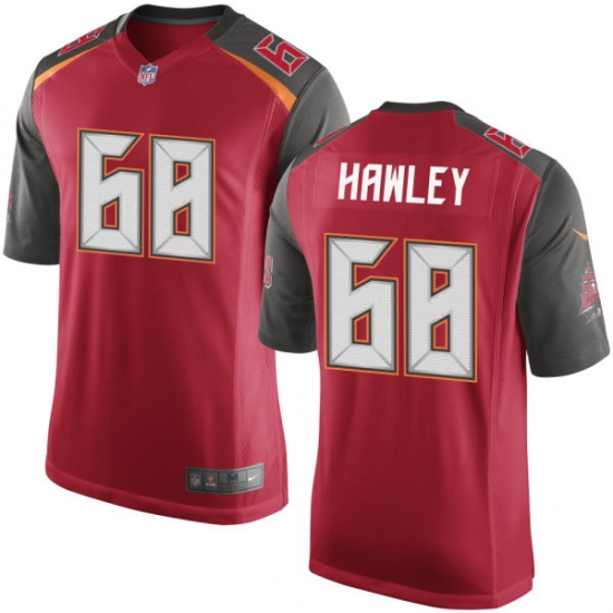 Men's Nike Tampa Bay Buccaneers #68 Joe Hawley Game Red Team Color NFL Jersey - Ujersey
