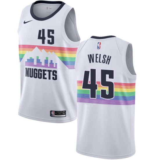 Youth Nike Denver Nuggets #45 Thomas Welsh Swingman White NBA Jersey - City Edition - Ujersey