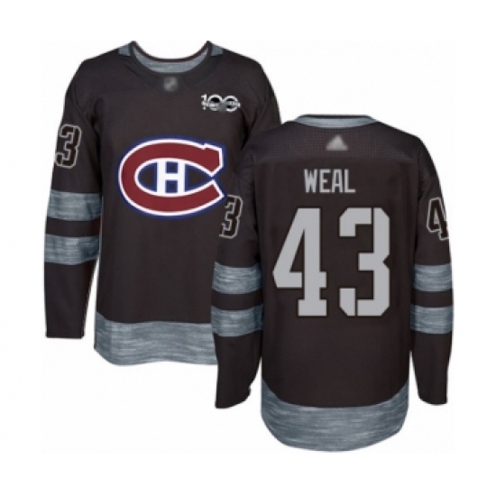 Men's Montreal Canadiens #43 Jordan Weal Authentic Black 1917-2017 100th Anniversary Hockey Jersey - Ujersey