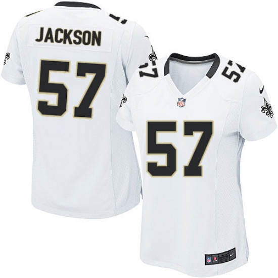 Women's Nike New Orleans Saints #57 Rickey Jackson Game White NFL Jersey - Ujersey