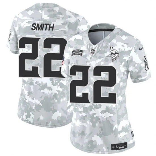 Women's Minnesota Vikings #22 Harrison Smith 2024 F.U.S.E Arctic Camo Salute To Service Limited Stitched Jersey(Run Small) - Ujersey