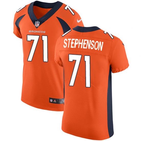 Men's Nike Denver Broncos #71 Donald Stephenson Orange Team Color Vapor Untouchable Elite Player NFL Jersey - Ujersey