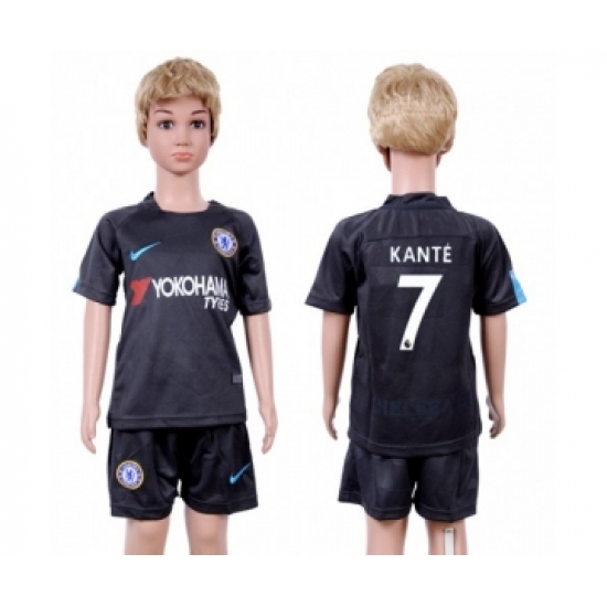 Chelsea #7 Kante Sec Away Kid Soccer Club Jersey