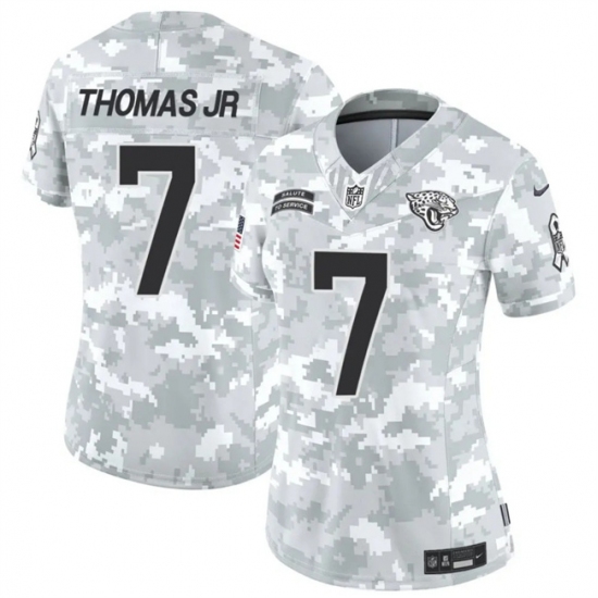 Women's Jacksonville Jaguars #7 Brian Thomas Jr. 2024 F.U.S.E Arctic Camo Salute To Service Limited Stitched Football Jersey(Run Small) - Ujersey