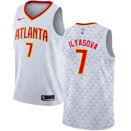 Women's Nike Atlanta Hawks #7 Ersan Ilyasova Swingman White NBA Jersey - Association Edition - Ujersey