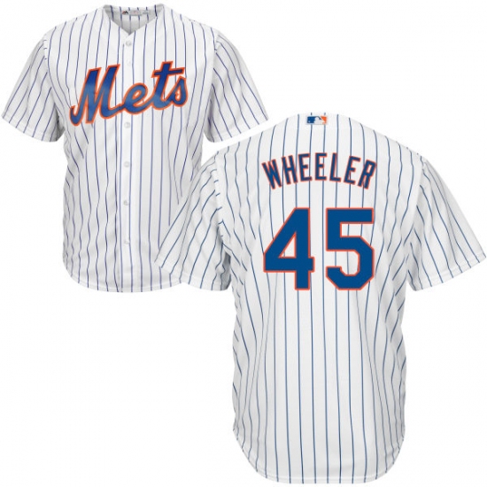 Youth Majestic New York Mets #45 Zack Wheeler Authentic White Home Cool Base MLB Jersey - Ujersey