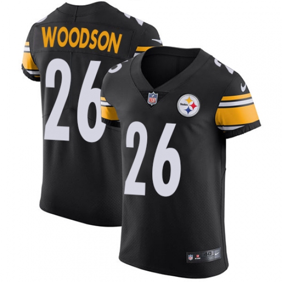 Men's Nike Pittsburgh Steelers #26 Rod Woodson Black Team Color Vapor Untouchable Elite Player NFL Jersey - Ujersey
