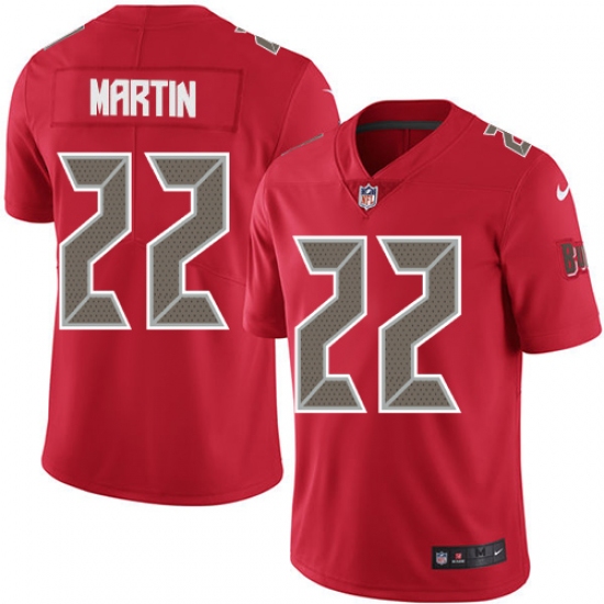 Men's Nike Tampa Bay Buccaneers #22 Doug Martin Limited Red Rush Vapor Untouchable NFL Jersey - Ujersey