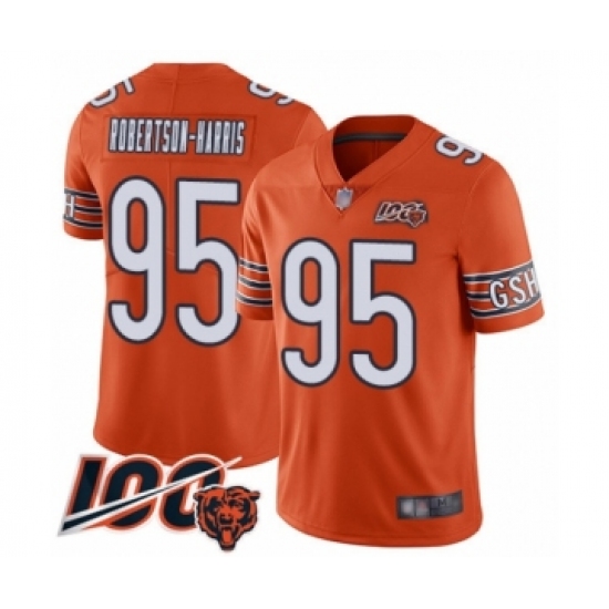 Youth Chicago Bears #95 Roy Robertson-Harris Orange Alternate 100th Season Limited Football Jersey - Ujersey