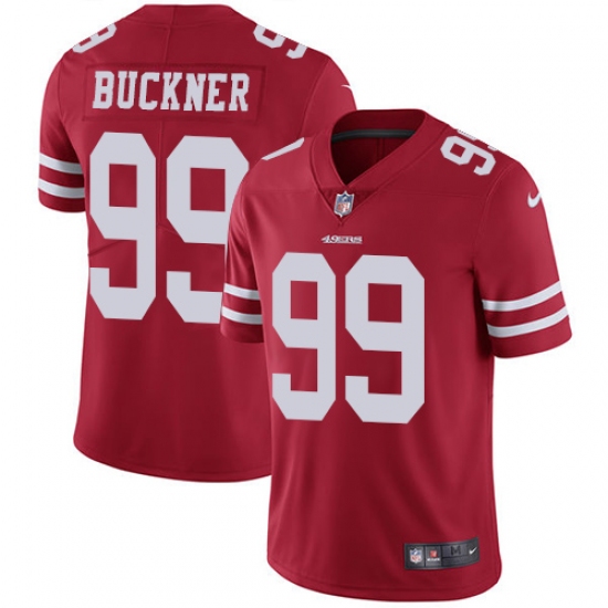 Youth Nike San Francisco 49ers #99 DeForest Buckner Elite Red Team Color NFL Jersey - Ujersey