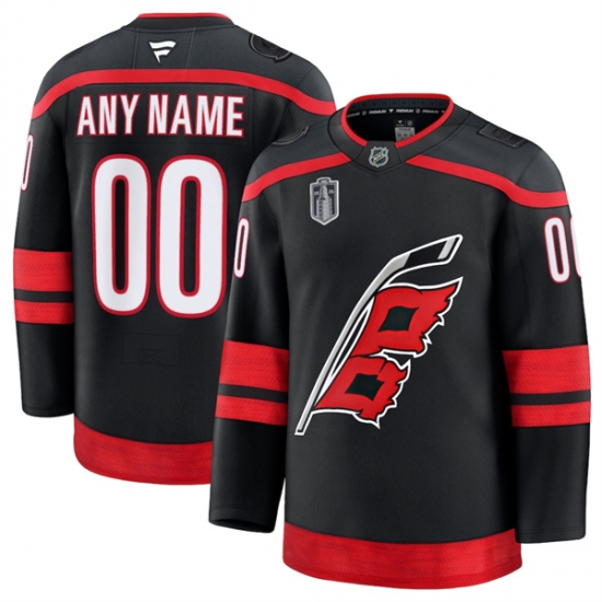 Men's Carolina Hurricanes Active Player Custom Black 2026 Stanley Cup Final Home Premium Hockey Stitched Jersey - Ujersey