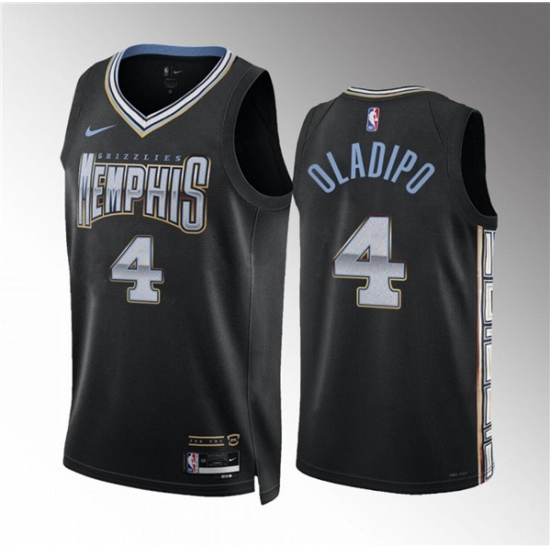 Men's Memphis Grizzlies #4 Victor Oladipo Black 2022-23 City Edition Stitched Jersey - Ujersey