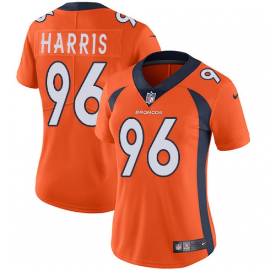 Women's Nike Denver Broncos #96 Shelby Harris Orange Team Color Vapor Untouchable Elite Player NFL Jersey - Ujersey