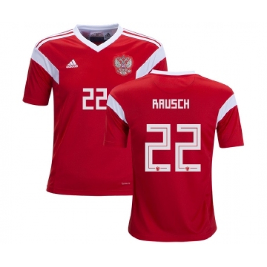 Russia #22 Rausch Home Kid Soccer Country Jersey