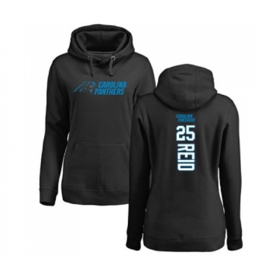 Football Women's Carolina Panthers #25 Eric Reid Black Backer Pullover Hoodie - Ujersey