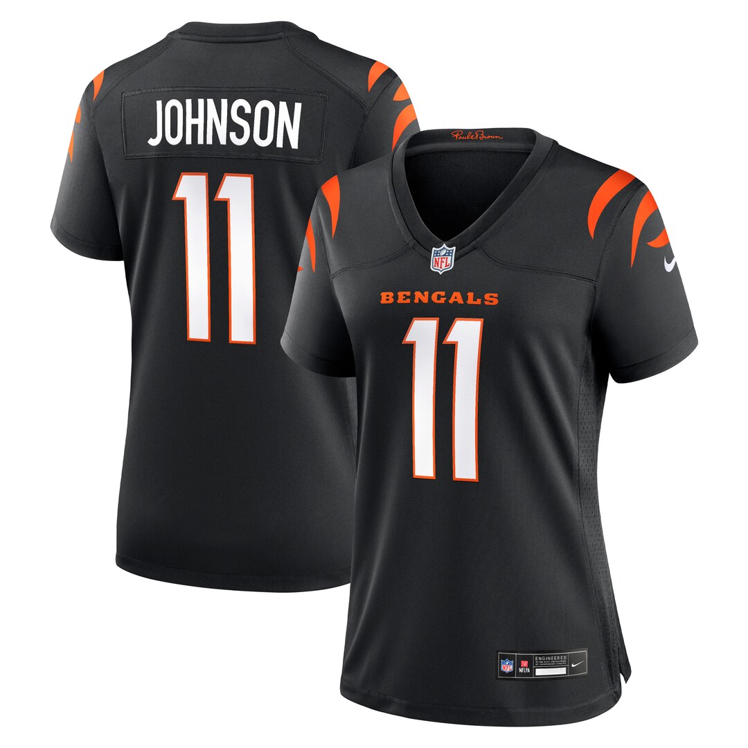 Women's Cincinnati Bengals Josh Johnson Nike Black Team Game Jersey - Ujersey