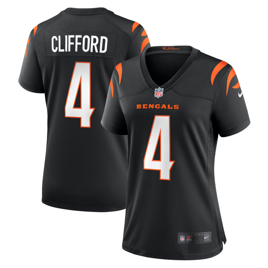 Women's Cincinnati Bengals Sean Clifford Nike Black Team Game Jersey - Ujersey