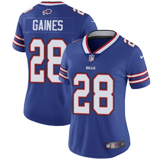 Women's Nike Buffalo Bills #28 E.J. Gaines Royal Blue Team Color Vapor Untouchable Limited Player NFL Jersey - Ujersey