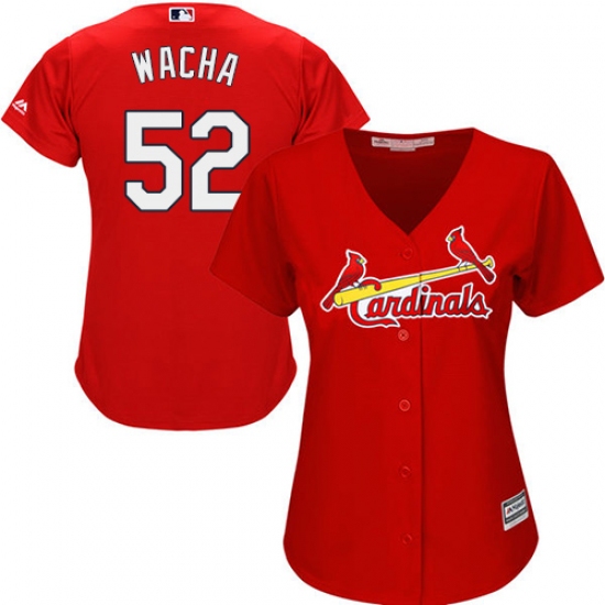 Women's Majestic St. Louis Cardinals #52 Michael Wacha Replica Red Alternate Cool Base MLB Jersey - Ujersey