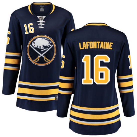 Women's Buffalo Sabres #16 Pat Lafontaine Fanatics Branded Navy Blue Home Breakaway NHL Jersey - Ujersey
