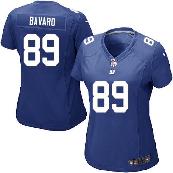 Women's Nike New York Giants #89 Mark Bavaro Game Royal Blue Team Color NFL Jersey - Ujersey