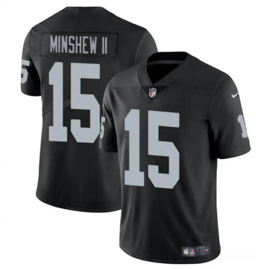 Youth Las Vegas Raiders #15 Gardner Minshew II Black Vapor Untouchable Football Stitched Jersey - Ujersey