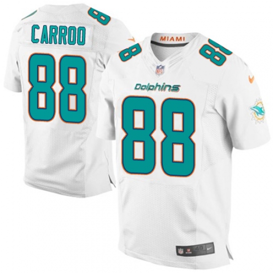 Men's Nike Miami Dolphins #88 Leonte Carroo Elite White NFL Jersey - Ujersey
