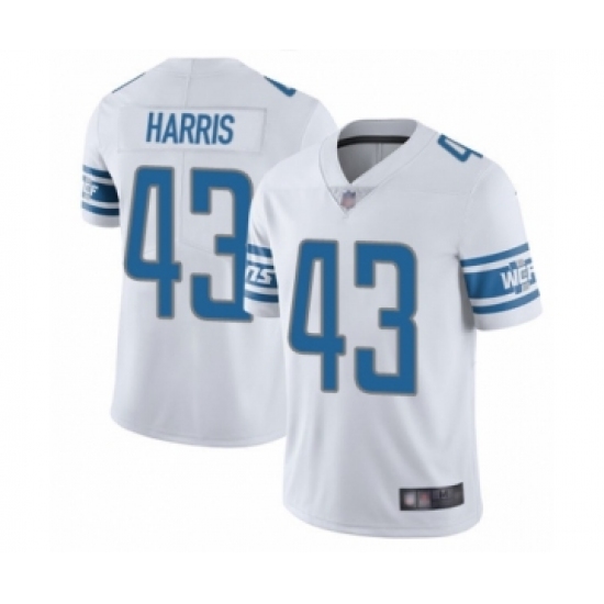 Men's Detroit Lions #43 Will Harris White Vapor Untouchable Limited Player Football Jersey - Ujersey