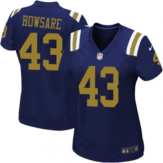 Women's Nike New York Jets #43 Julian Howsare Limited Navy Blue Alternate NFL Jersey - Ujersey