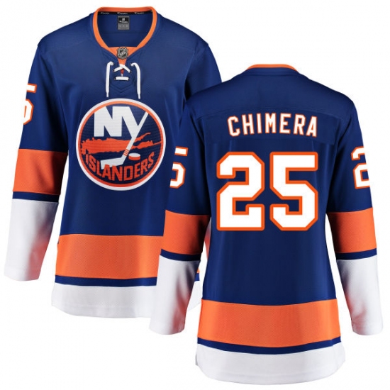 Women's New York Islanders #25 Jason Chimera Fanatics Branded Royal Blue Home Breakaway NHL Jersey - Ujersey