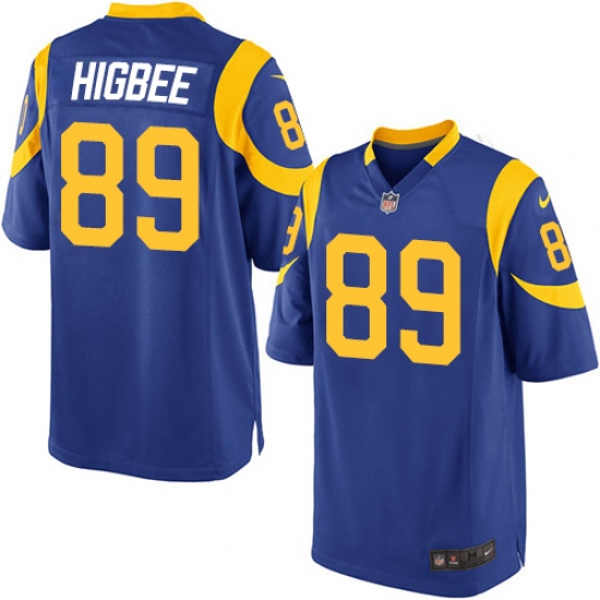Men's Nike Los Angeles Rams #89 Tyler Higbee Game Royal Blue Alternate NFL Jersey