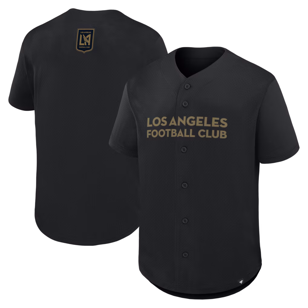 Men's LAFC Fanatics Black Maximum Intensity Button-Up Jersey - Ujersey NHL