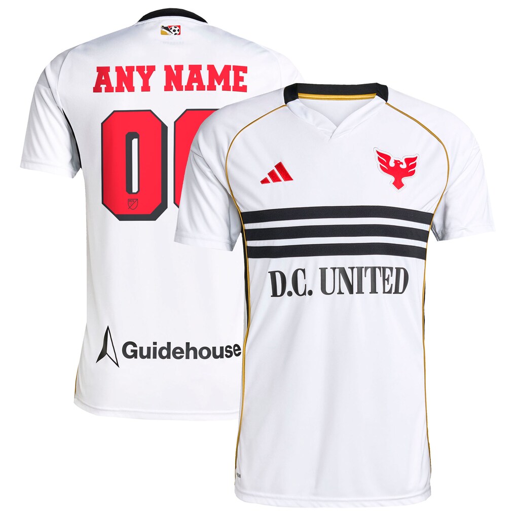 Men's D.C. United adidas White 2025 Third Replica Custom Jersey - Ujersey