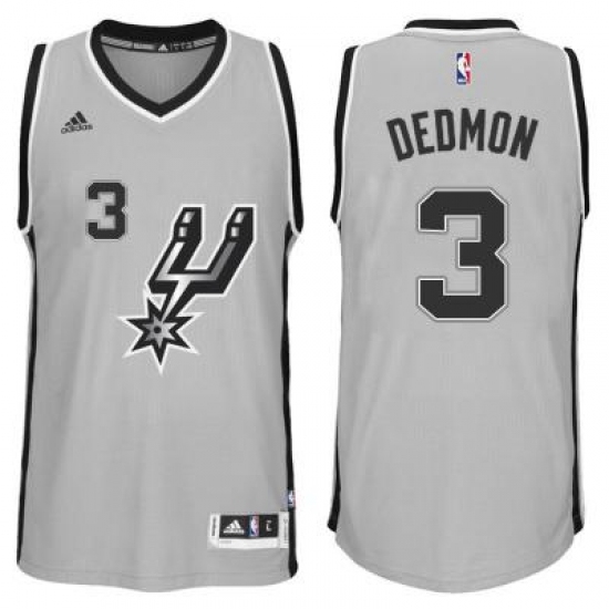Men's San Antonio Spurs #3 Dewayne Dedmon adidas Gray Player Swingma Jersey - Ujersey