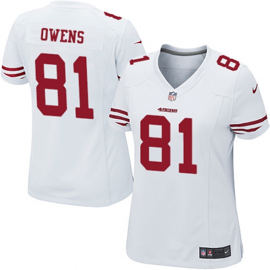 Women's Nike San Francisco 49ers #81 Terrell Owens Game White NFL Jersey - Ujersey