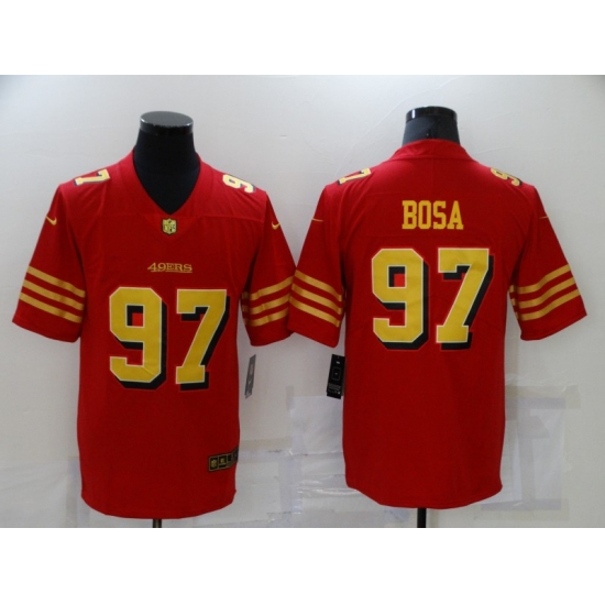 Men's San Francisco 49ers #97 Nick Bosa Red Gold Untouchable Limited Jersey - Ujersey