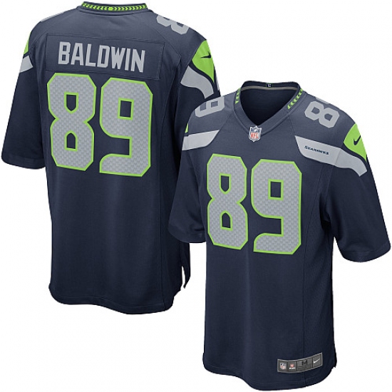 Men's Nike Seattle Seahawks #89 Doug Baldwin Game Steel Blue Team Color NFL Jersey - Ujersey