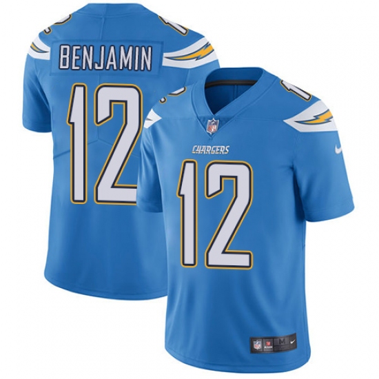 Youth Nike Los Angeles Chargers #12 Travis Benjamin Electric Blue Alternate Vapor Untouchable Limited Player NFL Jersey - Ujersey