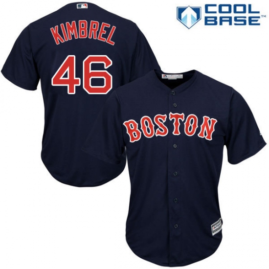 Youth Majestic Boston Red Sox #46 Craig Kimbrel Authentic Navy Blue Alternate Road Cool Base MLB Jersey - Ujersey