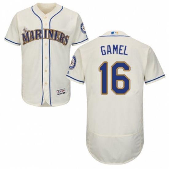 Men's Majestic Seattle Mariners #16 Ben Gamel Cream Alternate Flex Base Authentic Collection MLB Jersey - Ujersey