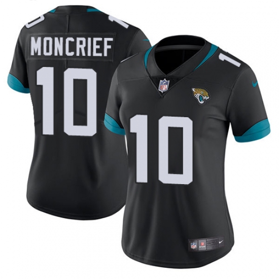 Women's Nike Jacksonville Jaguars #10 Donte Moncrief Black Team Color Vapor Untouchable Limited Player NFL Jersey - Ujersey
